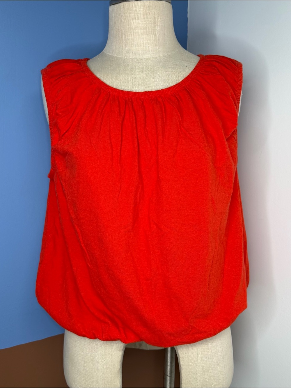Madewell Bubble Tee Bright Flame Red NWT Size Medium